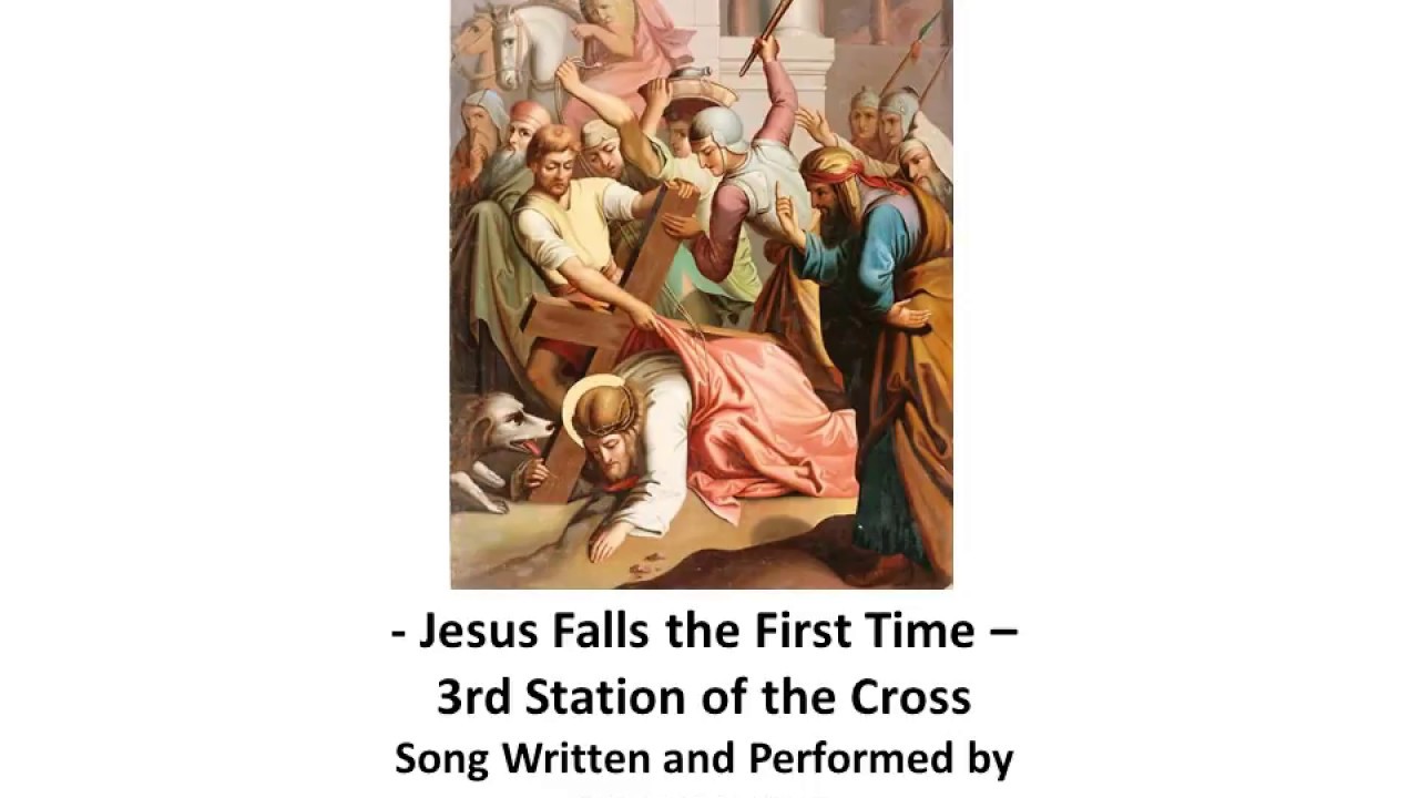 3rd Station Jesus Falls the First Time by Ron Haeske from Stations of