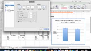 Putting SD Error Bars on Excel Graph