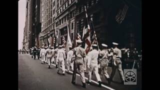 Their Majesties are warmly welcomed by New Yorkers with a tickertape parade