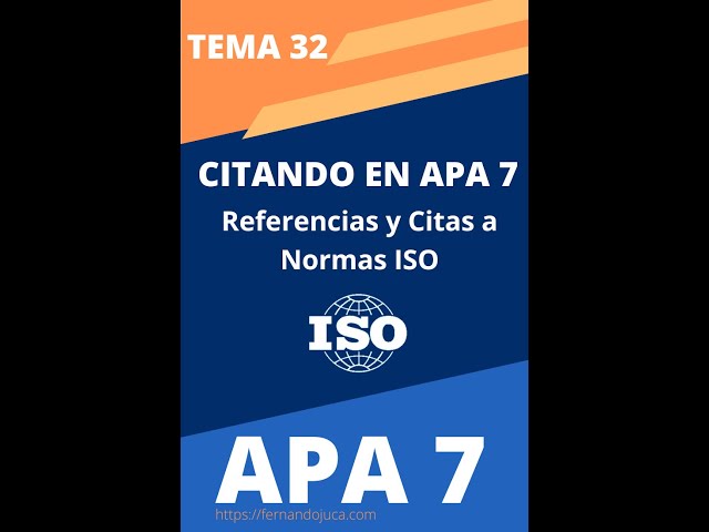 Citar Normas ISO en APA 7ª Edición: Guía Paso a Paso - Parte 32