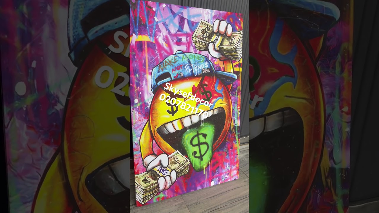 Cartoon Made With Original Canvas Material Wall Art