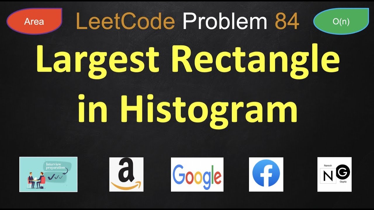 Largest Rectangle in Histogram | largest rectangle in histogram