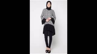 Baju Muslim Atasan Tunik Hitam Untuk Lebaran 2017