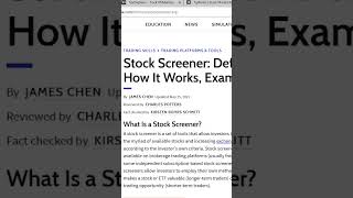 Best stock screener #stockmarket #stockmarketforbeginners