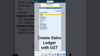 Create Sales Ledger