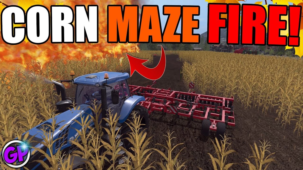 CORN MAZE FIRE! | WITH SPENCER TV | FS17 | FARMING SIMULATOR 2017