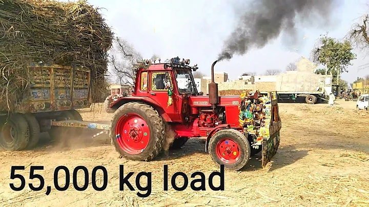 Belarus 510.1 tractor with heaviest loaded 8 Wheel...