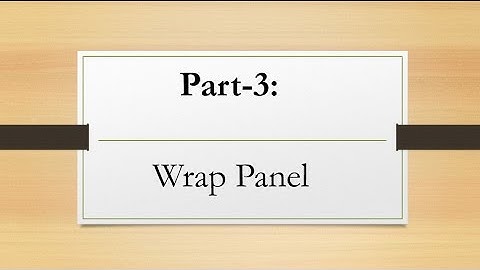 Mastering WPF || Wrap Panel || In Urud/Hindi