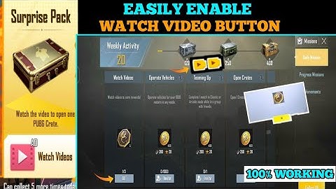 HOW TO ENABLE WATCH VIDEO OPTION AFTER 0.20.1 UPDATE IN PUBG MOBILE LITE