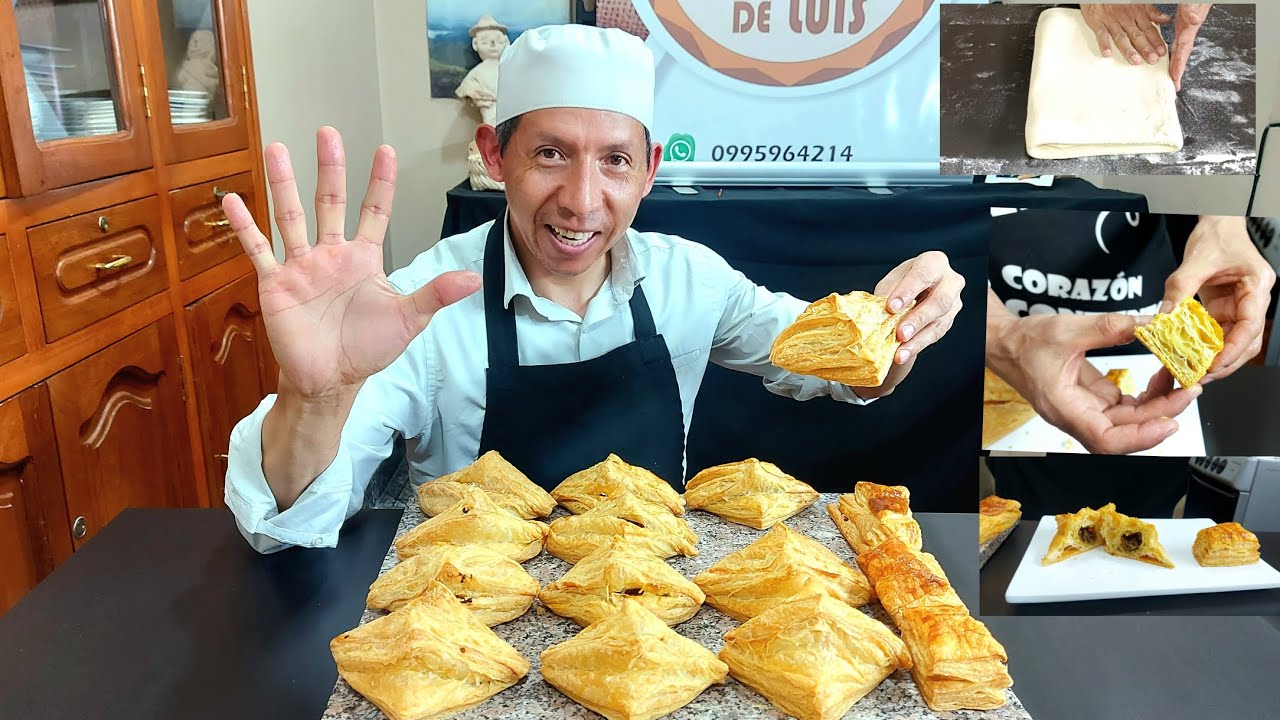 Esta Masa de Hojaldre tiene 5 Vueltas simples en una forma muy fácil y Preparé Empanadas de Carne