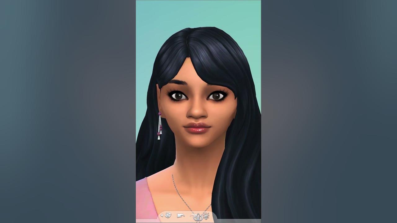 3. Digital art of blue-haired girl in Sims 4 - wide 1