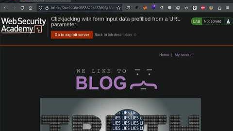 16.2 Lab: Clickjacking with form input data prefilled from a URL parameter | 2023