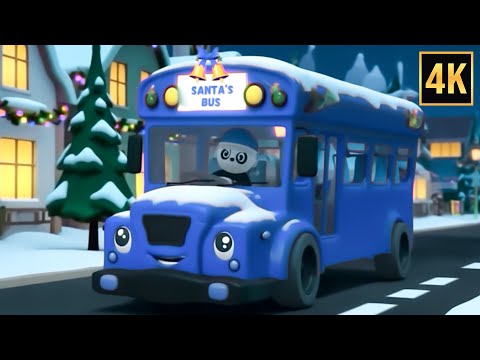 Christmas Santa Wheels on the Bus Rhyme Xmas Carols & Song for Kids