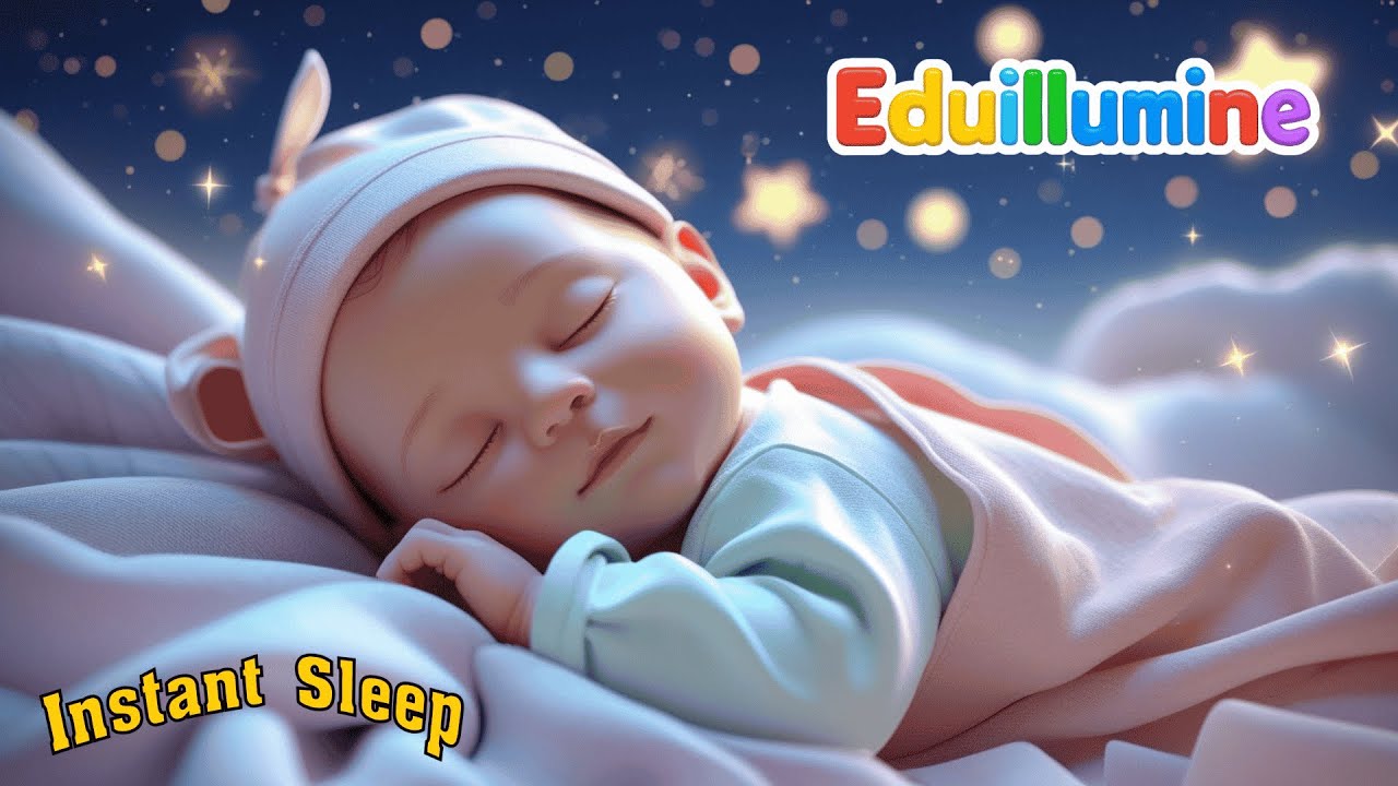 Peaceful Baby Sleep Music 🌙 | Cute Baby Sleeping with Stars | Relaxing ...