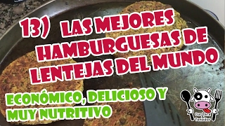 HAMBURGUESAS DE LENTEJAS 100% Veganas