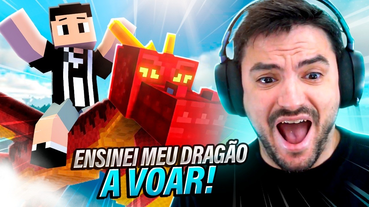 MEU DRAGÃO APRENDEU A VOAR NO MINECRAFT #3.36