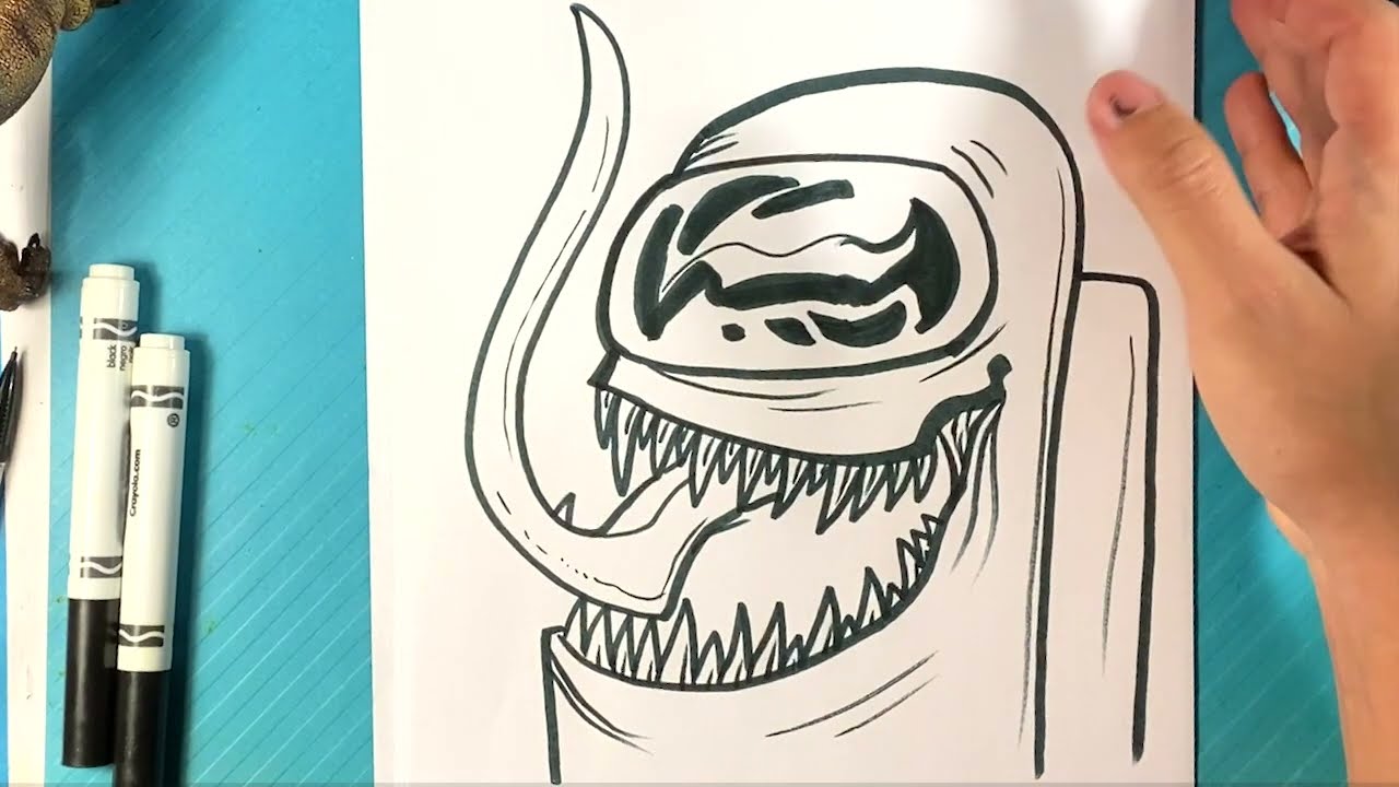 EASY How to Draw AMONG US IMPOSTER - YouTube