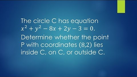 Points inside/outside/on a circle | Mathematics I | High School Math