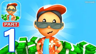 Tourism Idle - Gameplay Walkthrough Part 1 Beach Tourist Paradise Adventure (Android, iOS) screenshot 3