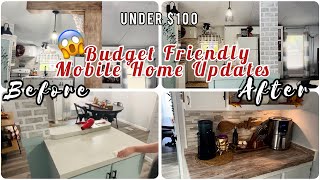 ✨HUGE✨Transformation | Budget Friendly Mobile Home Updates | Faux Brick | Farmhouse Style #makeover