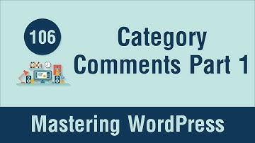 Mastering WordPress in Arabic #106 - Widget - Category Comments Count Part 1