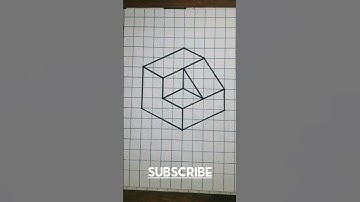 Draw a 3D Cube On A Graph Paper #viralvideo #reels