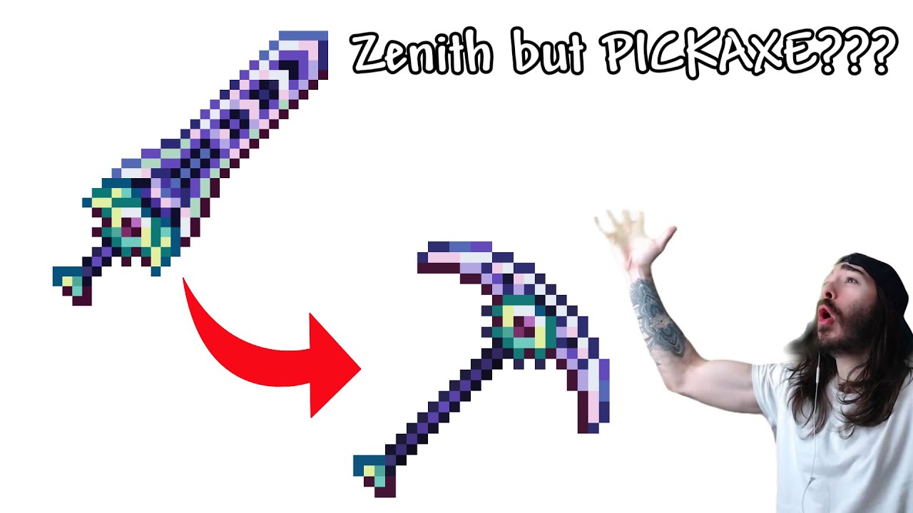 Terraria Zenith but PICKAXE??? Zenith Pickaxe Mod Review YouTube