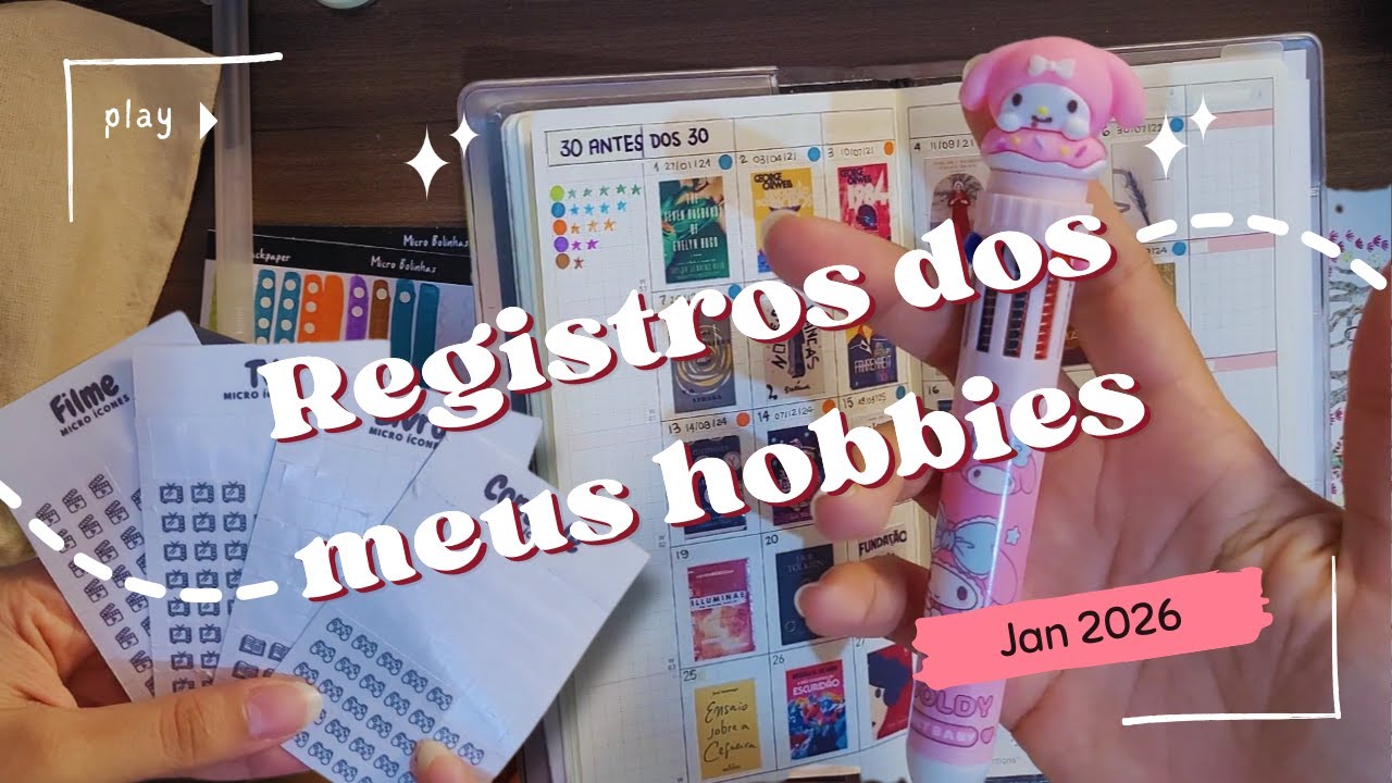 Meu planner de hobbies após um mês ✨🔖