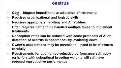 TV4001 Synchronisation of oestrus in cattle 1   why synchronise oestrus 1