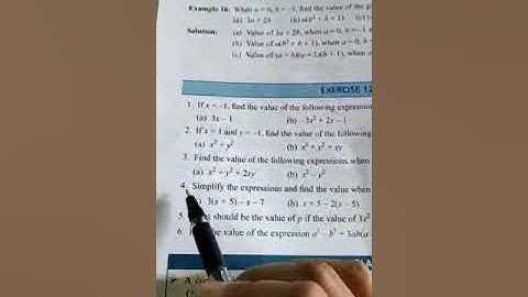 Class 7,Ex. 12.4,value of Algebraic. Expression.       Priyanka sharma