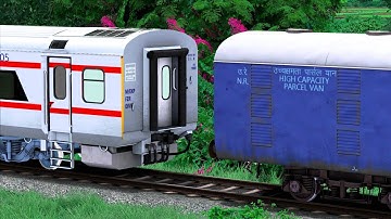 LHB BEZEL LESS AC COUPLING ICF BLUE VAN | BUMPY RAILROAD | Train Simulator | Railworks | NTG GAMING