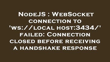 NodeJS : WebSocket connection to 