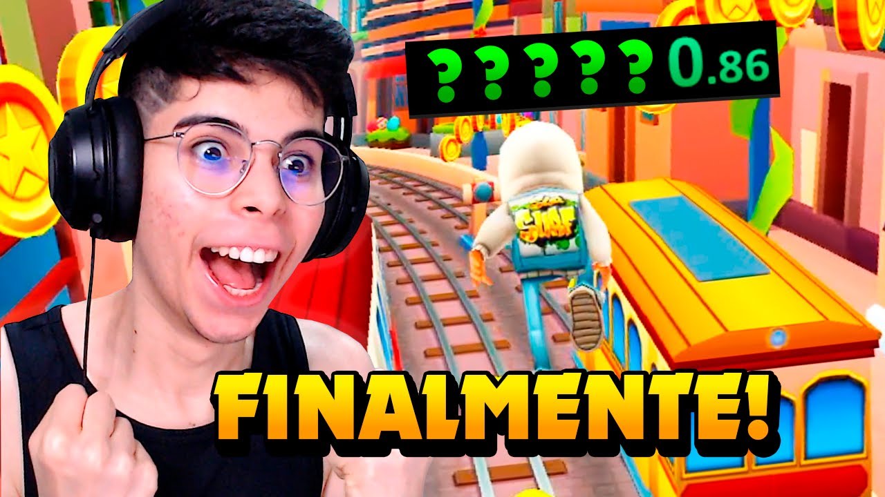 🕗 RECORDE MUNDIAL DE NO COIN DO SUBWAY SURFERS 😨🏆🔥 (20 MINUTOS