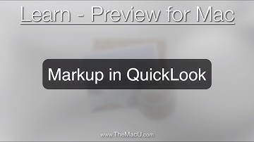 Markup in QuickLook with macOS Mojave & Later