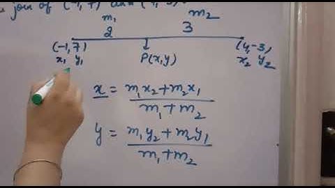 Find the coordinates of the  point which dvides the join of (-1,7)&(4,-3) in ratio 2:3