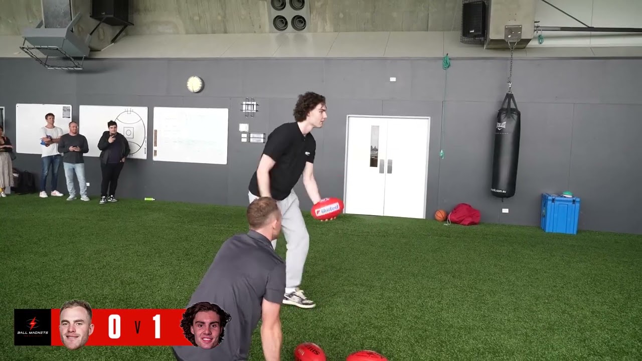Josh Giddey Takes On AFL Skills Challenge VS Tom Mitchell!!!!