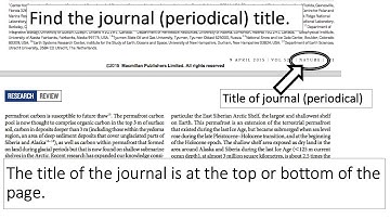 Citing an article from a periodical using APA format (higher quality video)