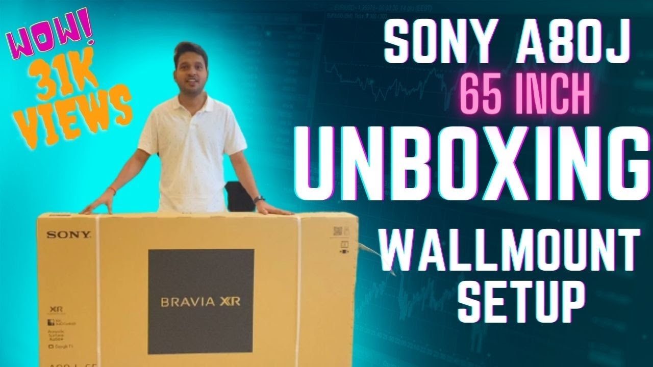 Sony Bravia XR A80 J OLED 65 Inch UNBOXING, WALL MOUNT , TV SETUP , || sony  google tv || smart tv - YouTube