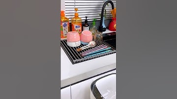 Giá inox gác bồn rửa chén đựng bát đĩa tiện lợi