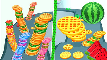 Pancake Rush 🌈🍓🤤 New Update All level Gameplay Android, iOs | 3