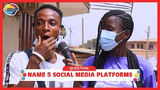Name 5 Social Media Platforms | Street Quiz | Funny Videos | Funny African Videos | African Comedy |