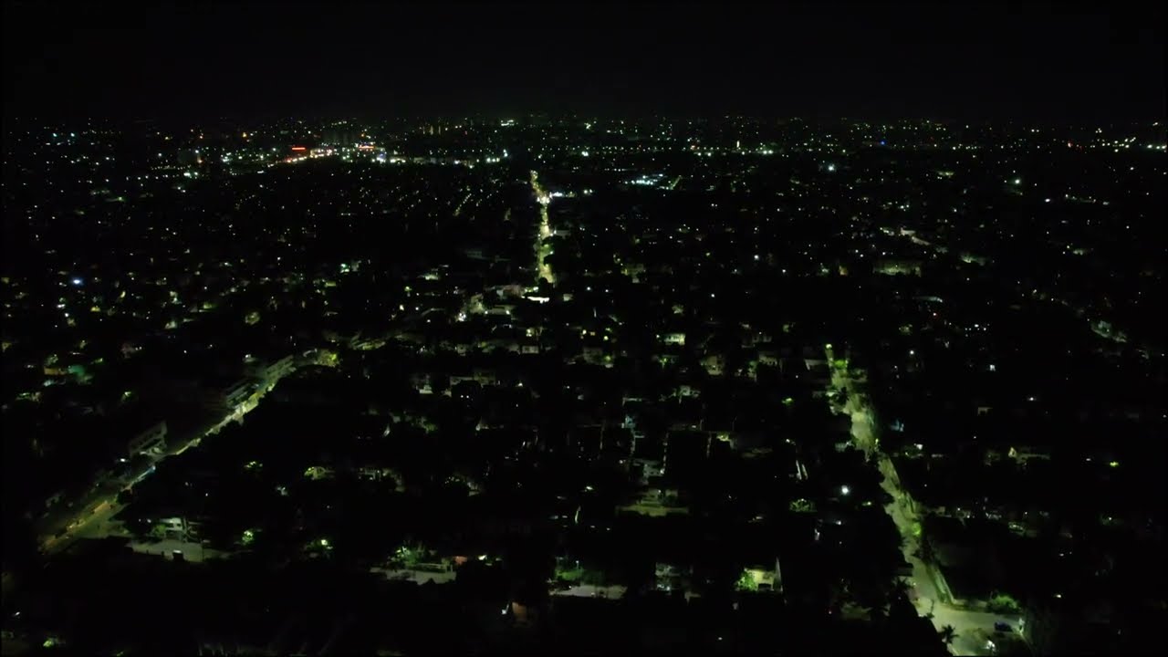 Alapakkam Night View(Drone CHENNAI 1080 Full HD Royalty Free