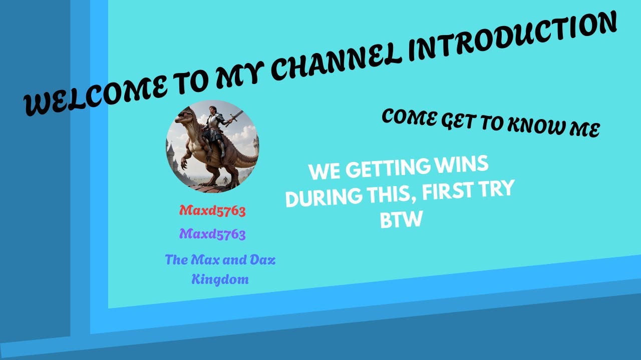 WELCOME TO THE CHANNEL (SPECIAL WIN FOR THE END) - YouTube