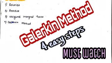 FEA - Galerkin Method ( 4 easy steps only)