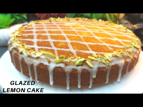 Lemon Cake Recipe | Homemade Lemon Sugar Glaze Recipe | Soft Sponge Lemon Cake