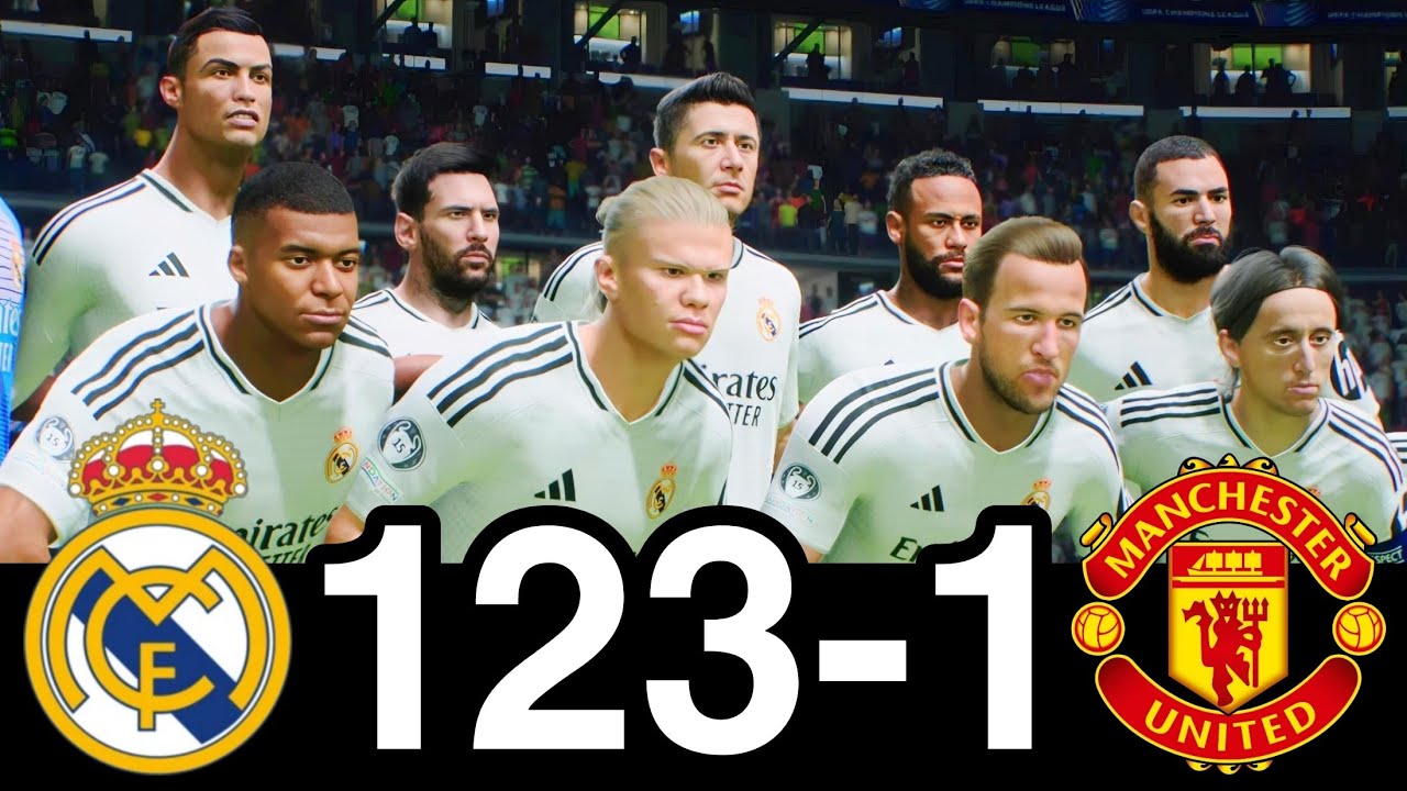 FC 24 -MESSI RONALDO NEYMAR & MBAPPE | ALL STARS |  AL NASSR 100-0 MANCHESTER UNITED