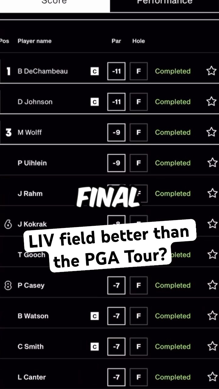 Which Field Is Better LIV Golf Or PGA Tour golfpodcast podcast Which Field Is Better LIV Golf Or PGA Tour golfpodcast podcast