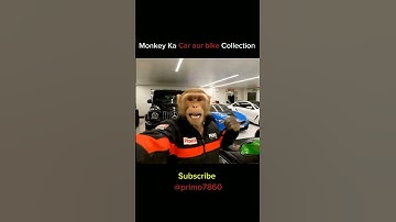 Monkey ka Car aur bike collection 😮ll #ai #monkeyvlog #aimonkeyvlogger #shorts