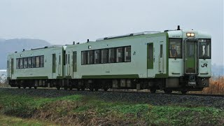 JRキハ110系234+232編成 128D 普通 長野行き JR飯山線 戸狩野沢温泉～信濃平 区間