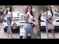 Tempting Nora Fatehi FLAUNT Ner Figure In Front Of Media At Bandra Studio